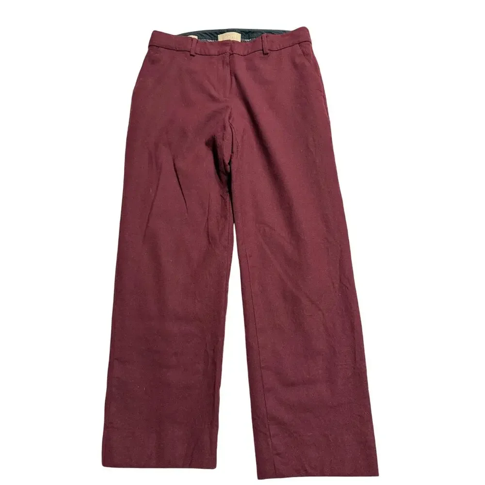 Talbots Dress Pants Trousers Wool Womens Size 6 Red Italian Lined Office Career